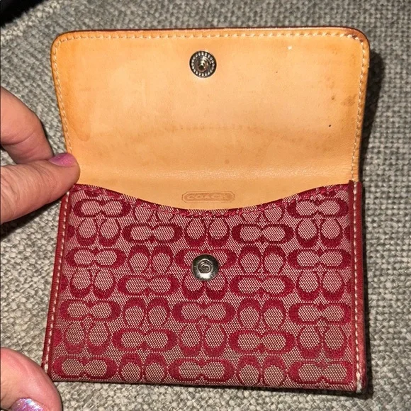 Coach Red Key & Card Holder - Picture 2 of 5